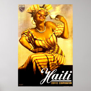 1950s Haiti Coffee Corporation ad Poster