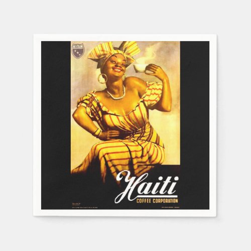 1950s Haiti Coffee Corporation ad print Napkins