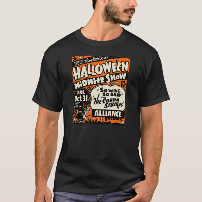 1950s Halloween Spook Show Poster T-Shirt (Front)
