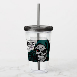 1950's HORROR Comics Acrylic Tumbler