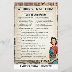 1950's Housewife Bridal Shower Game