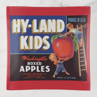 1950s Hyland Kids Washington Apples label Trinket Tray