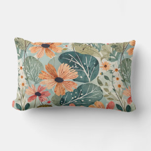 1950's Inspired Flowery Outdoor Pillow