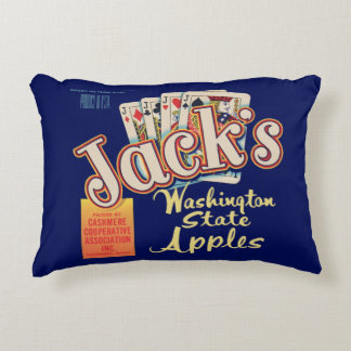 1950s Jack’s Washington State Apples crate label Accent Pillow