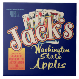 1950s Jack’s Washington State Apples crate label Ceramic Tile