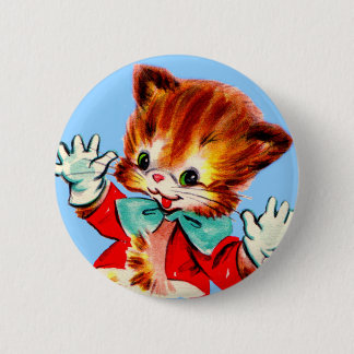 1950s jazz hands kitten button