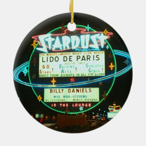 1950s Las Vegas Stardust Casino Neon Sign Ceramic Ornament