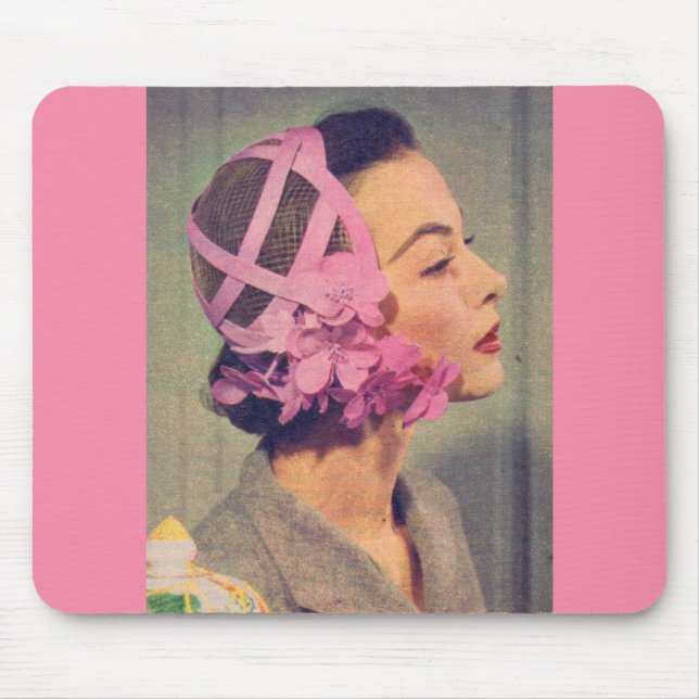 1950s Lillian and her marvelous Spring hat Mouse Pad (Front)