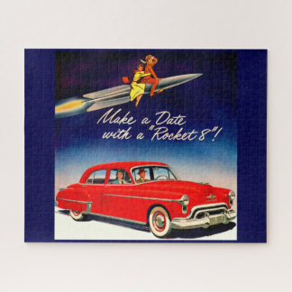 1950s Make a date with Rocket 8 Jigsaw Puzzle