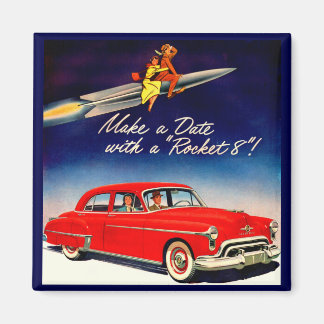 1950s Make a date with Rocket 8 Magnet