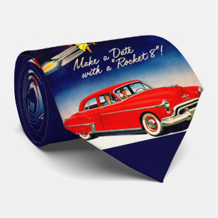 1950s Make a date with Rocket 8 Neck Tie