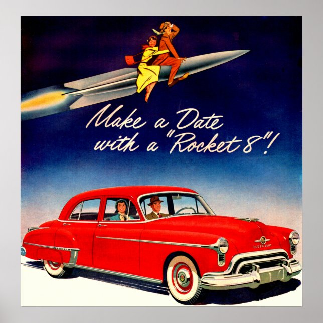 1950s Make a date with Rocket 8 Poster (Front)