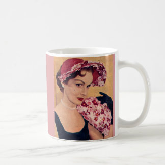 1950s Marjorie in her Spring floral hat Coffee Mug