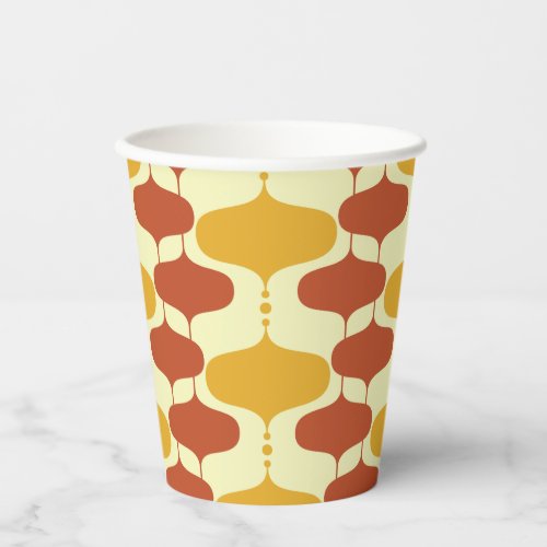 1950s Mid Century Modern Geometric Pattern Paper Cups