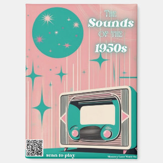 1950s Music QR Code Magnet Dementia Gift