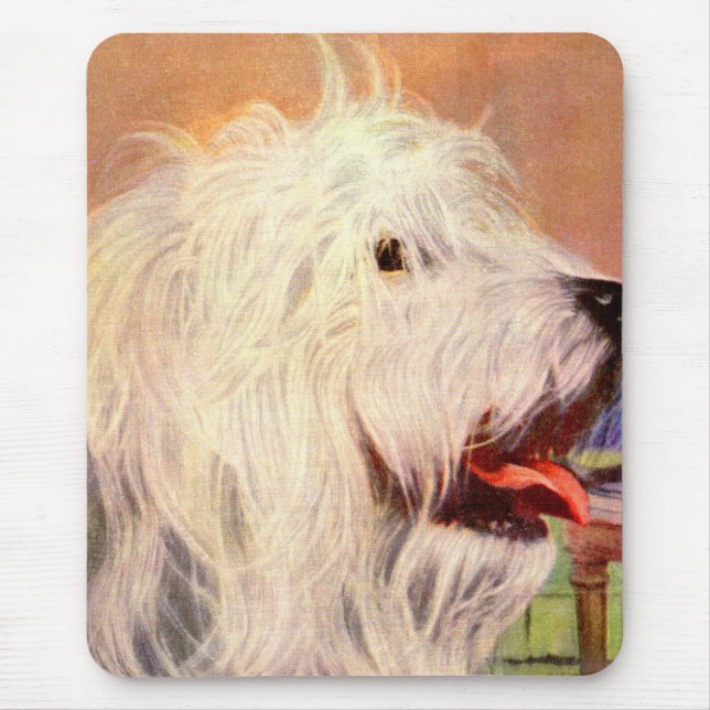 1950s old English sheepdog Mouse Pad (Front)