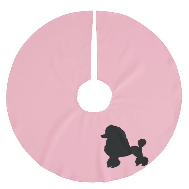 1950s Pink Poodle Skirt Christmas Tree Skirt (Front)