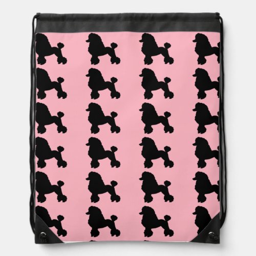 1950s Pink Poodle Skirt Drawstring Backpack