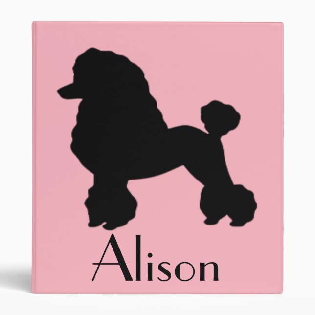 1950s Pink Poodle Skirt Inspired Binder (Front)