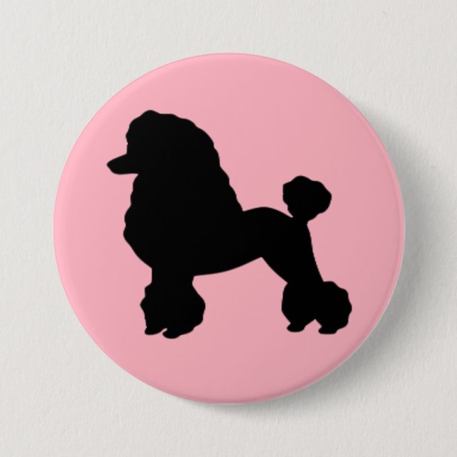 1950's Pink Poodle Skirt Inspired Button (Front)