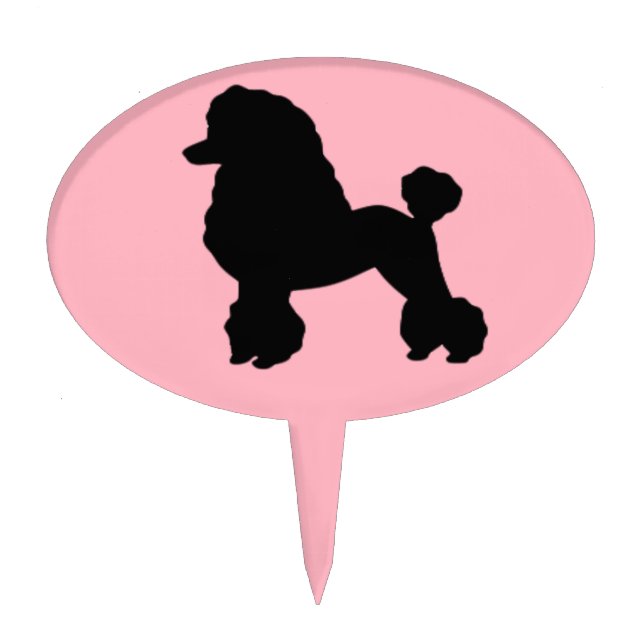 1950's Pink Poodle Skirt Inspired Cake Pick (Front)