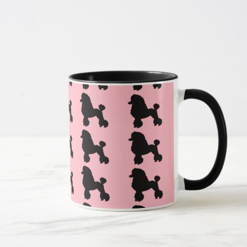 1950s Pink Poodle Skirt Inspired Coffee Mug