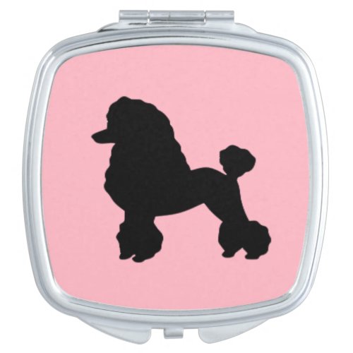 1950s Pink Poodle Skirt Inspired Compact Mirror