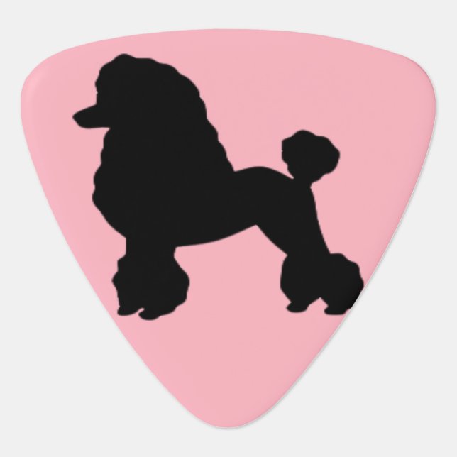 1950s Pink Poodle Skirt Inspired Guitar Picks (Front)