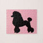 1950's Pink Poodle Skirt Inspired Puzzle<br><div class="desc">Break out your bobby socks and saddle shoes and start dancing! This 1950's Pink Poodle Skirt Inspired Puzzle looks like a classic 1950s poodle skirt. The design features a black silhouette of a poodle on a pink background. It's beginning to look a lot like the 1950s!</div>
