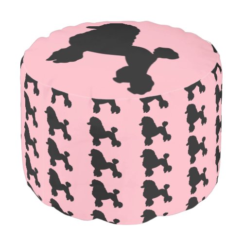 1950s Pink Poodle Skirt Inspired Round Pouf