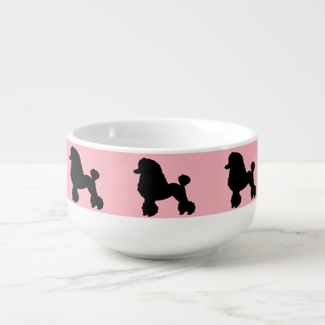1950's Pink Poodle Skirt Inspired Soup Mug (Front)