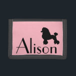 1950s Pink Poodle Skirt Inspired Wallet<br><div class="desc">Break out your bobby socks and saddle shoes and start dancing! This customizable Pink Poodle Skirt Inspired Wallet looks like a classic 1950s poodle skirt. The design features a black silhouette of a poodle on a pink background. To personalize it, simply click on the "Customize It" icon and replace the...</div>