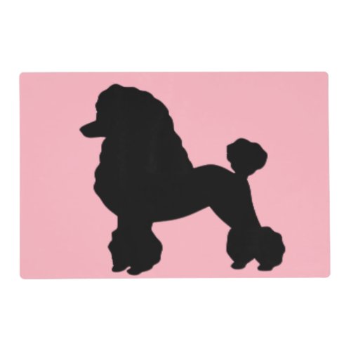 1950s Pink Poodle Skirt Laminated Placemat