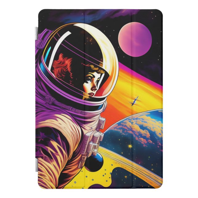 1950s Pulp Illustration Woman Space Age  iPad Pro Cover (Front)