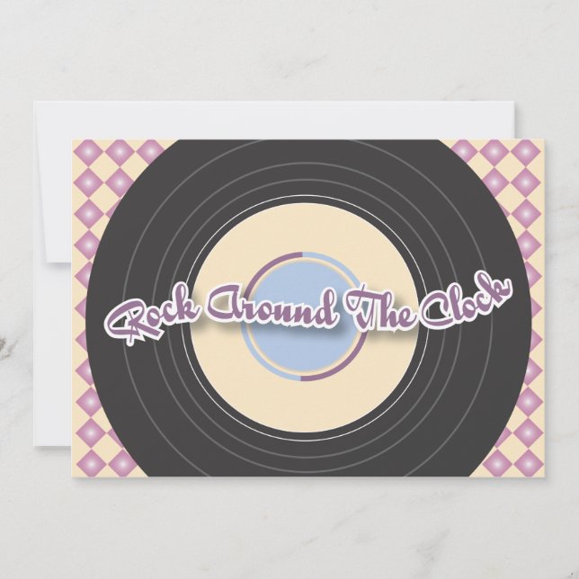 1950s Record Party Invitation (Front)