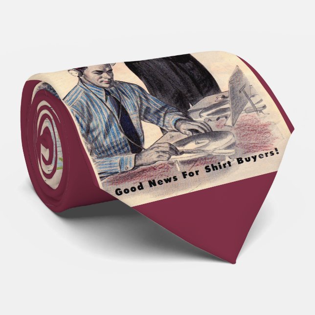 1950s Reliance shirts ad print Neck Tie (Rolled)