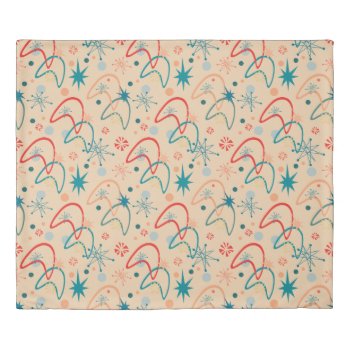 1950s Retro Atomic Pattern Duvet Cover by Eclectic_Ramblings at Zazzle