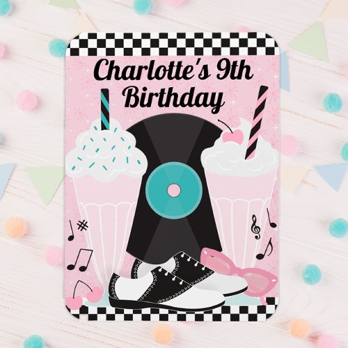 1950s Retro Diner Birthday Party Favor Magnet