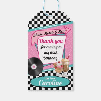 1950's Retro Diner Birthday Party Pink Teal Favor
