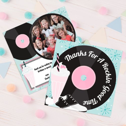 1950s Retro Diner Birthday Party Thank You Card