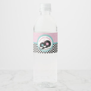 1950s Retro Diner Water Bottle Label – Sock Hop Ro