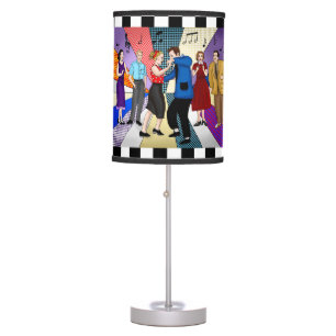 1950's Retro Nostalgic Couple Dancing   Table Lamp