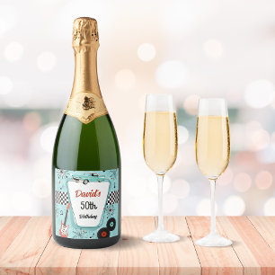 1950's Retro Party Sparkling Wine Label