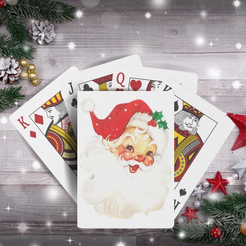 1950s Retro Santa Claus Christmas Playing Cards