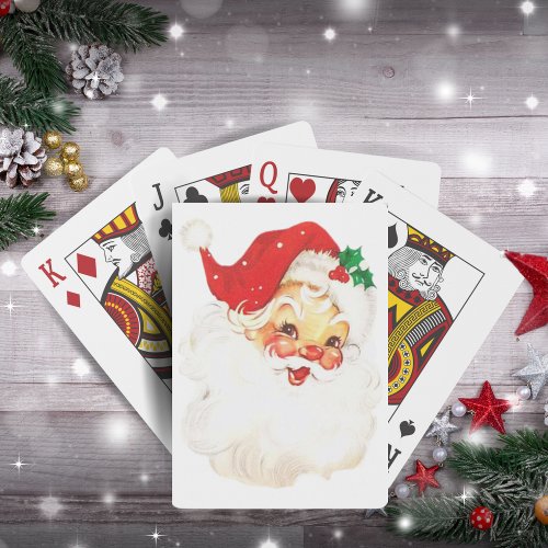 1950s Retro Santa Claus Christmas Poker Cards