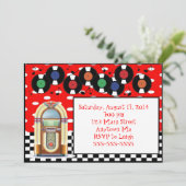 1950s Rock n Roll Juke Box Birthday Invitations | Zazzle