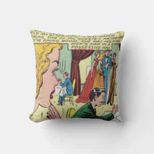 1950s Romantic Comic Best vintage comic gift Throw Pillow