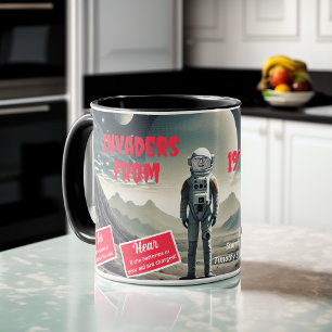 1950s Sci-Fi Movie Poster Your Face Birthday Mug