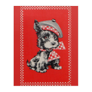 1950s Scottie dog in red Acrylic Print
