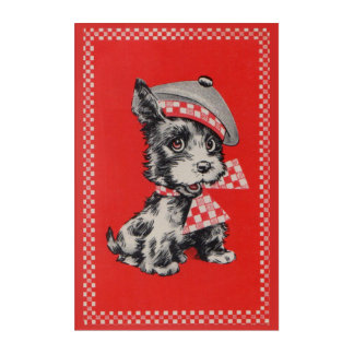 1950s Scottie dog in red Acrylic Print
